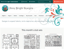 Tablet Screenshot of annebrightdesigns.com